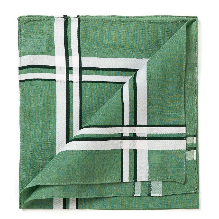 Accessories Simonnot-Godard  | Green Handkerchief "Picasso" Made Of Pure Cotton